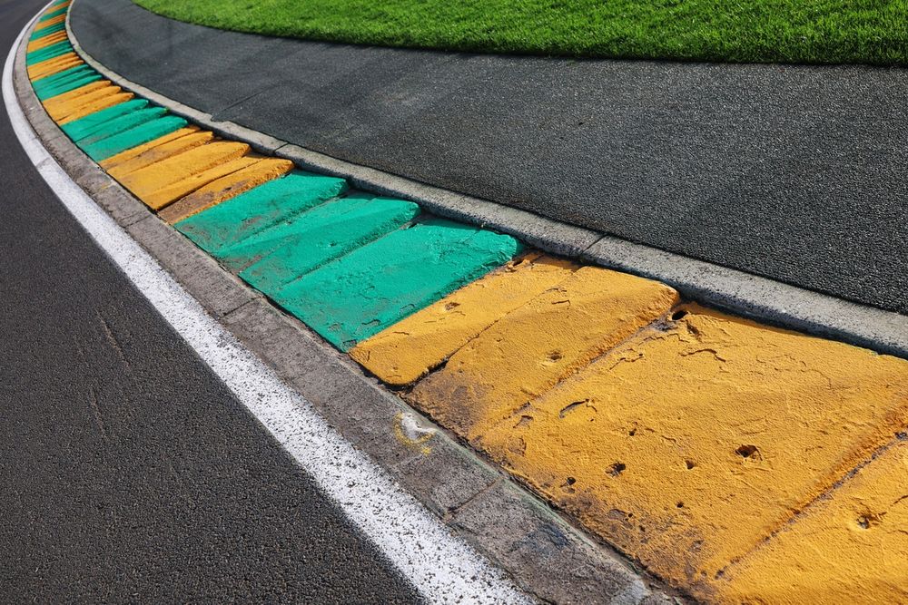 Un vibreur du circuit de l'Albert Park avant l'édition 2026.