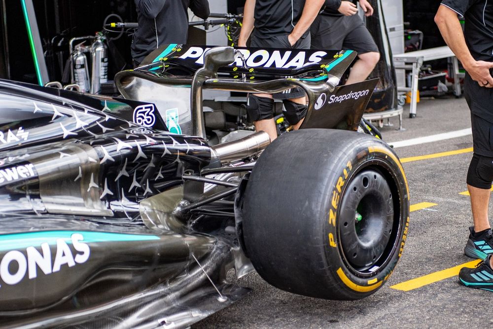 Dettaglio tecnico della Mercedes W16