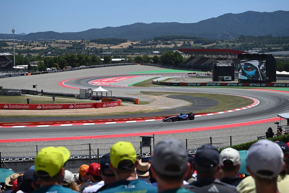 Franco Colapinto, Alpine, durante laFP3 del GP de Barcelona.