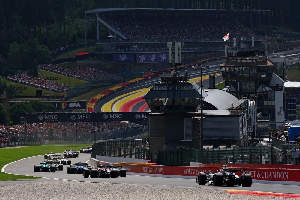 La parilla de salida para el GP de Bélgica 2025 de F1 en Spa