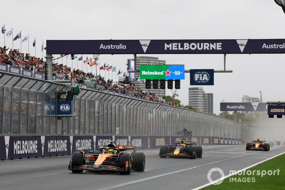 Norris resiste ante Verstappen en un accidentado GP de Australia de F1