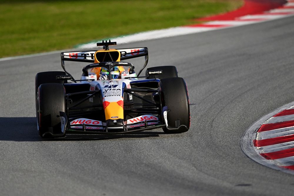 Arvid Lindblad en piste à Barcelone.