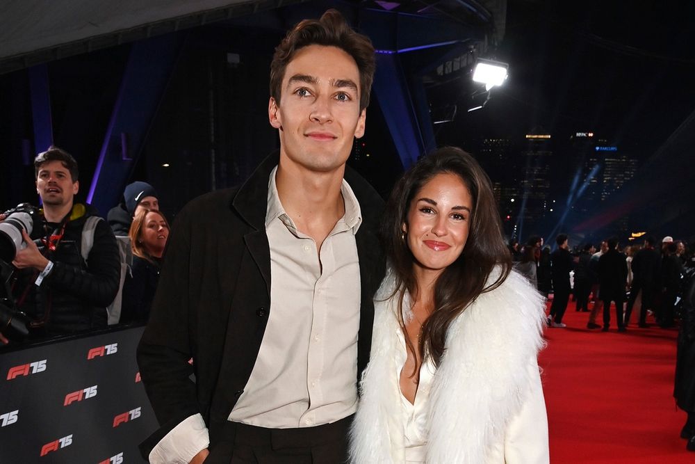 Russell with girlfriend Carmen Montero Mundt at F175 