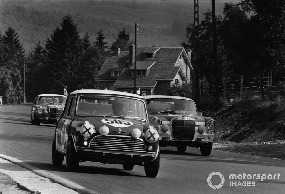 The touring car era enabled a Morris Mini Cooper S to take on a Mercedes 300 SE