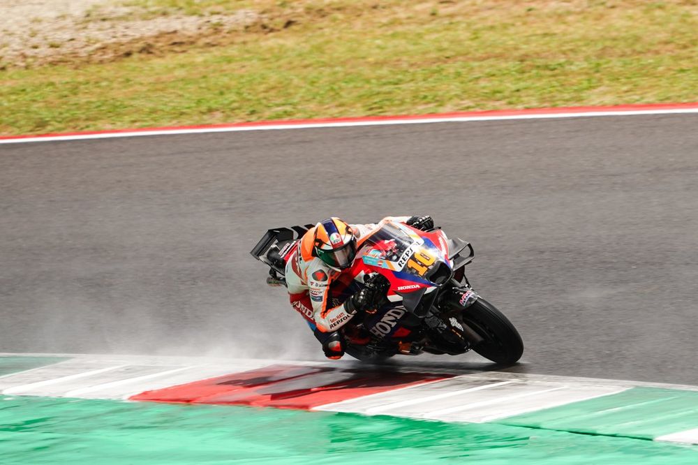 Luca Marini, en el test de Mugello