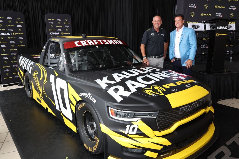 Matt Kaulig and Chris Rice at Kaulig Racing Ram announcement