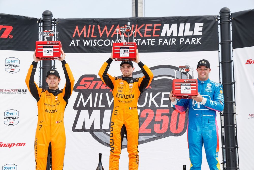 Christian Lundgaard, Arrow McLaren, Pato O'Ward, Arrow McLaren, Scott McLaughlin, Team Penske