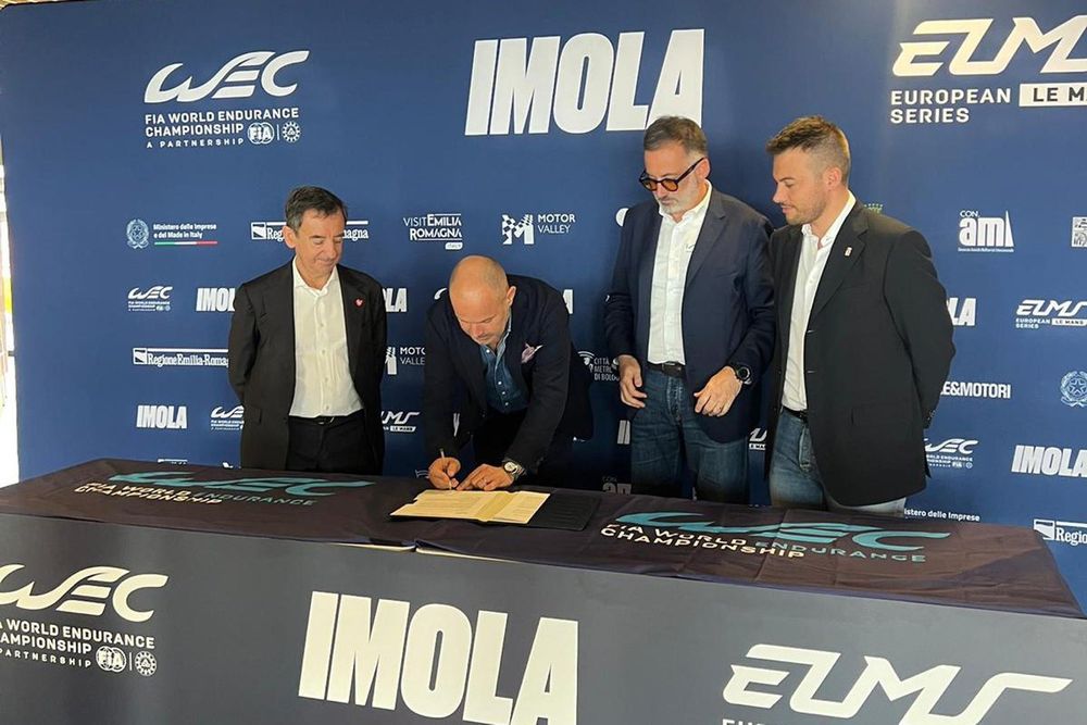 Pierre Fillon, Frédéric Lequien, Pietro Benvenuti e Marco Panieri, Sindaco di Imola