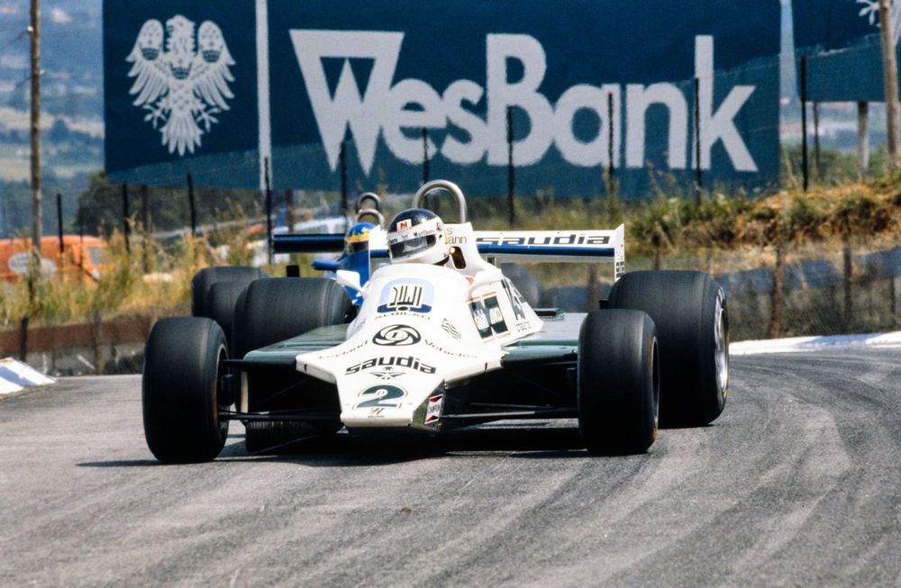 Carlos Reutemann, Williams FW07B Ford, leads Desiré Wilson, Tyrrell 010 Ford.