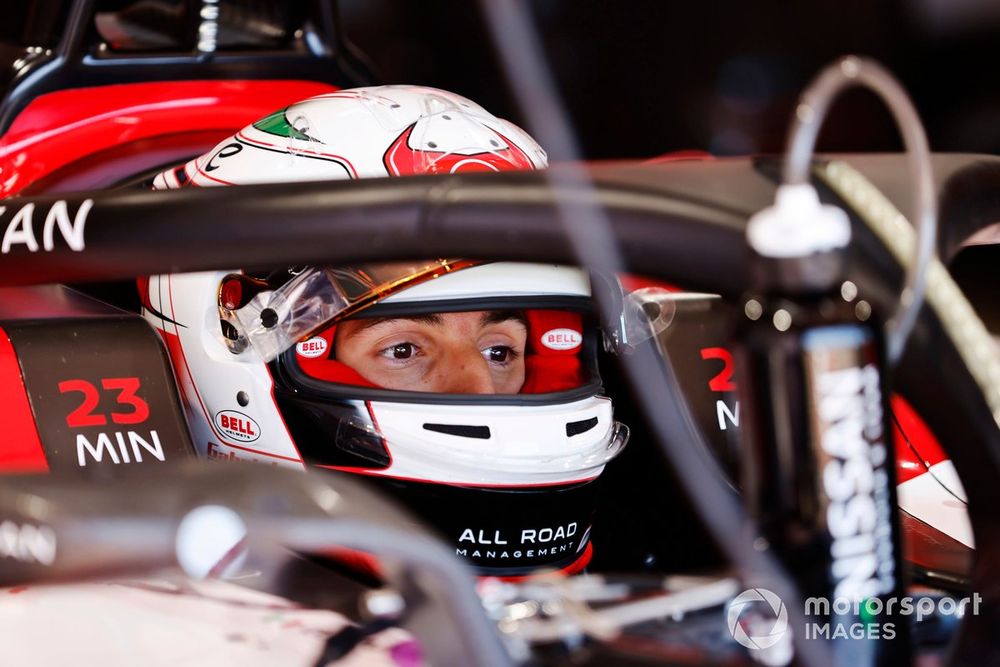 Gabriele Mini durante i rookie test di Berlino con Nissan: la chiamata è arrivata poche settimane prima delle prove