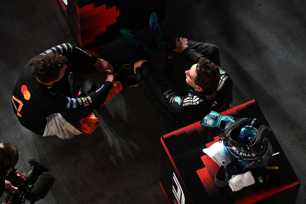 Lando Norris, McLaren, George Russell, Mercedes