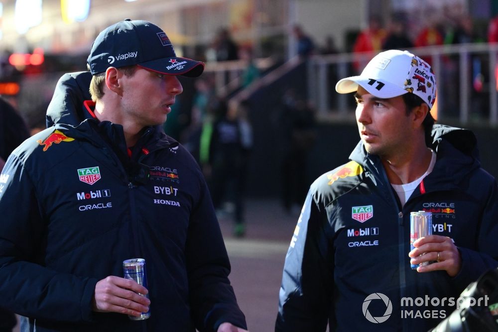 Max Verstappen, Red Bull Racing, Sergio Perez, Red Bull Racing, in the Paddock 