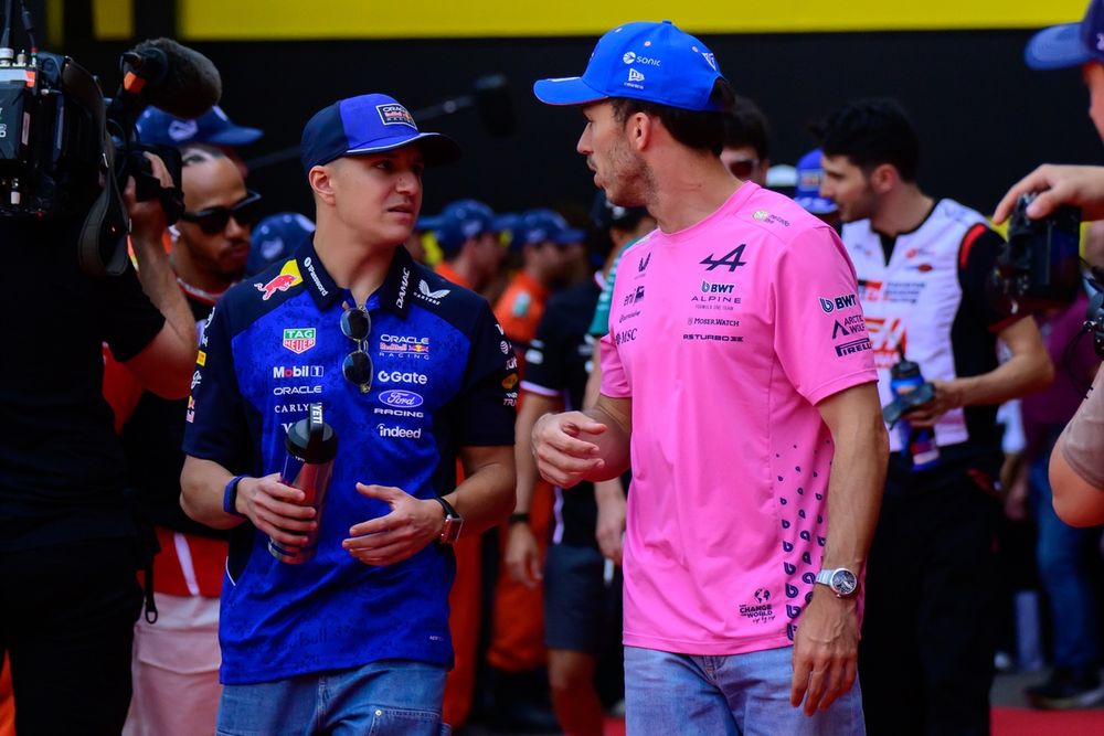 Gasly has been handed Hadjar's trophy, but nearly three months later he still doesn't know whether he is allowed to keep it