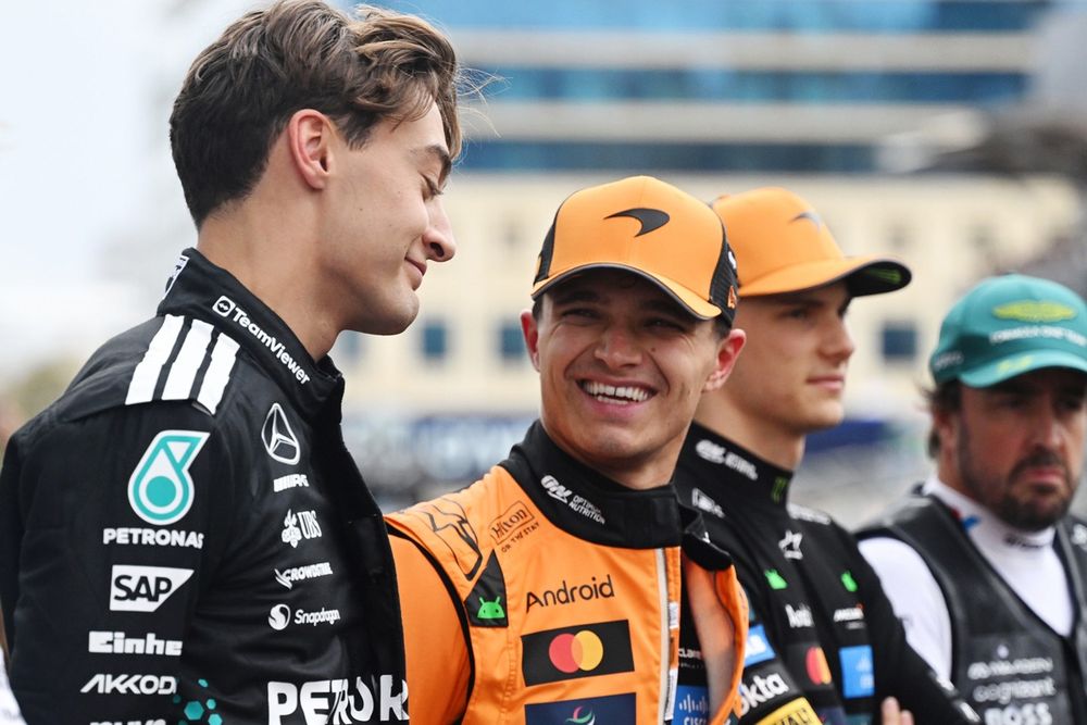 Lando Norris, McLaren, George Russell, Mercedes