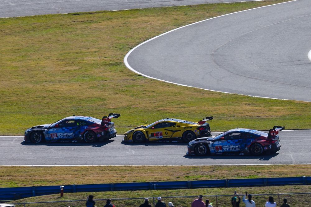 #48 Paul Miller Racing BMW M4 GT3 EVO: Dan Harper, Max Hesse, Jesse Krohn, Augusto Farfus, #4 Corvette Racing by Pratt Miller Motorsports Corvette Z06 GT3.R: Tommy Milner, Nicky Catsburg, Nico Varrone, #1 Paul Miller Racing BMW M4 GT3 EVO: Madison Snow, Neil Verhagen, Connor De Phillippi, Kelvin van der Linde