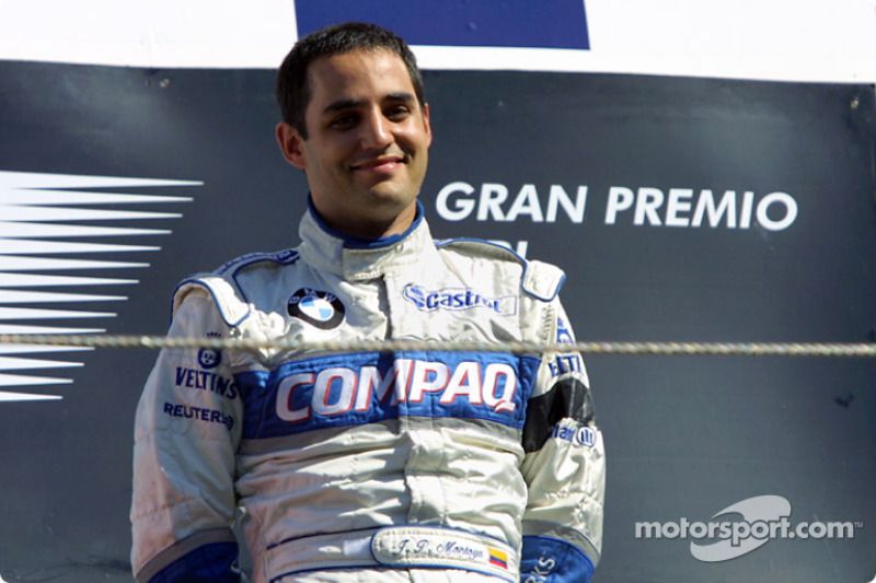 Juan Pablo Montoya op het podium