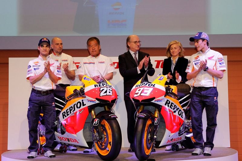 Marc Márquez en su primera presentación como piloto de Honda en MotoGP