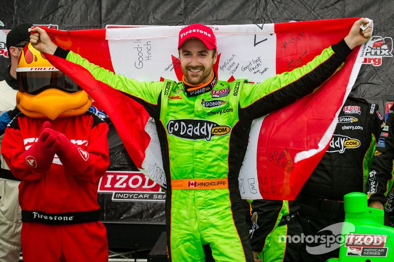 James Hinchcliffe after winning 2013 IndyCar race at St. Petersburg