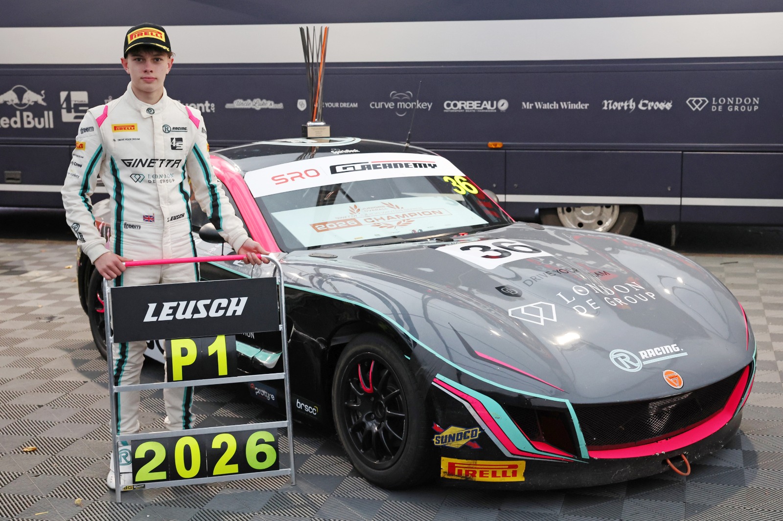 Podiums in all four races ensured Leusch claimed Ginetta Junior Winter Series glory