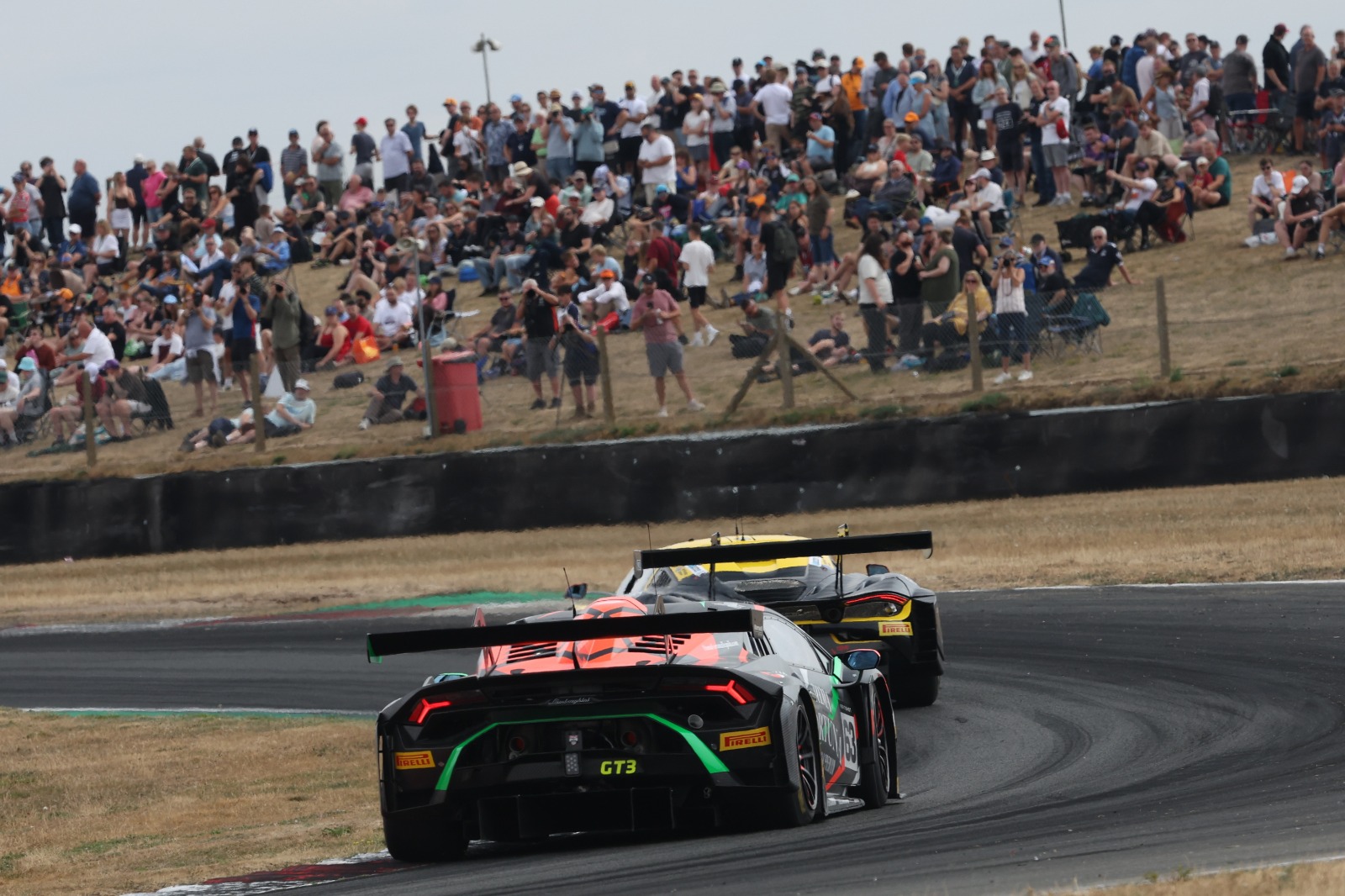 Collard applies the pressure but was unable to find a way past the McLaren