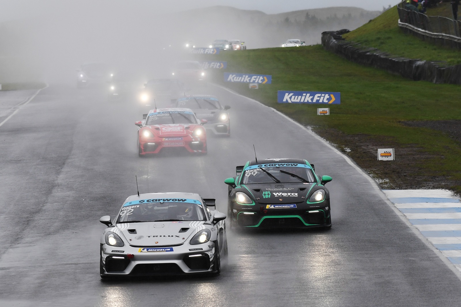 Australian had the edge over team-mate Marshall in both the wet and dry at Knockhill