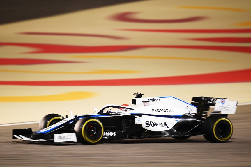 Russell in the Williams FW43 in Bahrain in 2020. A week later he was in a Mercedes as substitute for an ill Lewis Hamilton