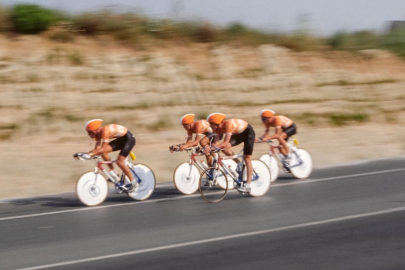 Ook het Nederlandse team (John den Braber, Pelle Kil, Bart Voskamp en Jaap ten Kortenaar) deed mee aan de olympische ploegentijdrit op en rond het Circuit de Barcelona-Catalunya.