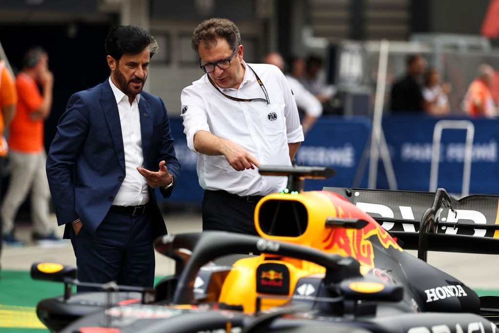 FIA single-seater director Nikolas Tombazis (right) with his boss, FIA president Mohammed ben Sulayem