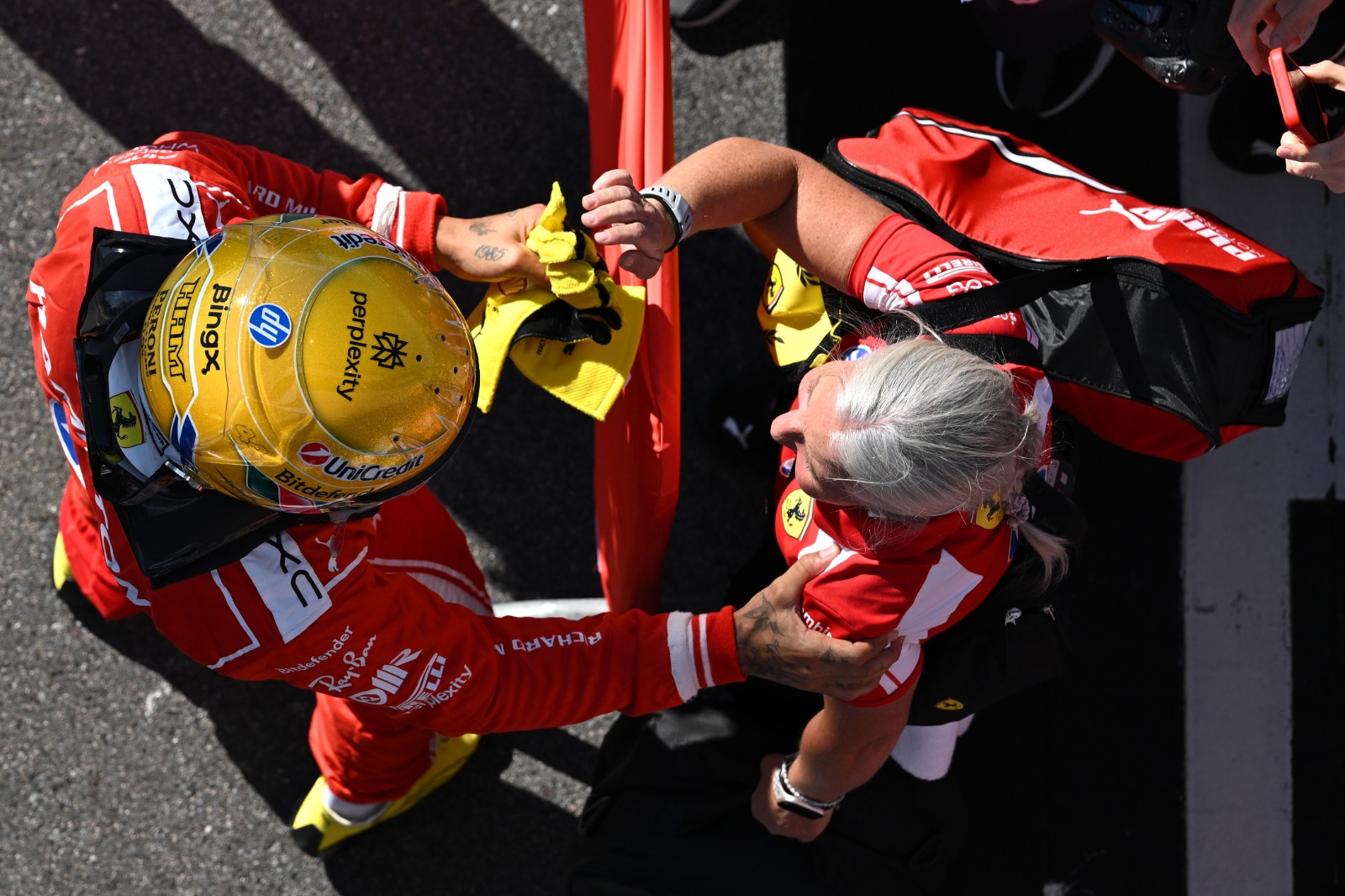 Physios often act as 'driver whisperers' for mental as well as physical health, drawing on long relationships; Angela Cullen, for instance, has worked with Lewis Hamilton for many years