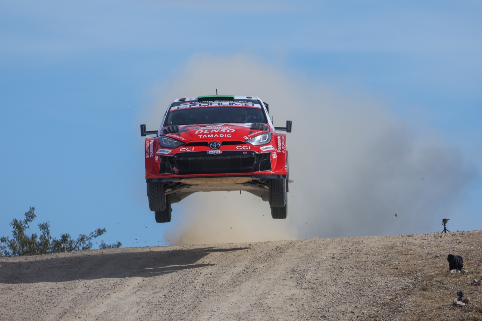 Elfyn Evans of Great Britain and Scott Martin of Great Britain compete with their Toyota Gazoo Racing WRT Toyota GR Yaris Rally1 during Rally Italia Sardegna, Round 13 of the 2026 FIA World Rally Championship on October 03, 2026 in Alghero, Italy.