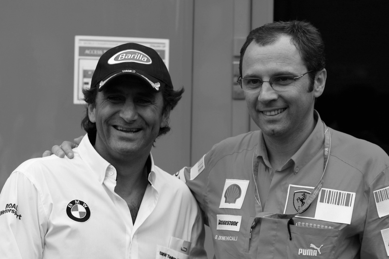 Alex Zanardi met voormalig Ferrari-teambaas Stefano Domenicali.