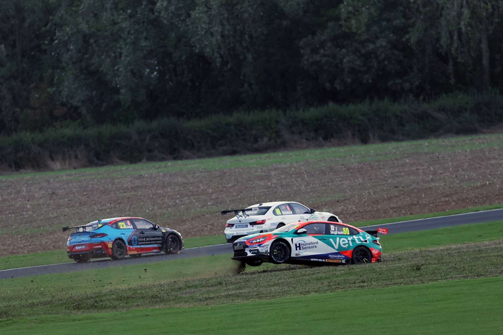 Ingram exited Race 3 after contact with Rainford sent him into a violent spin