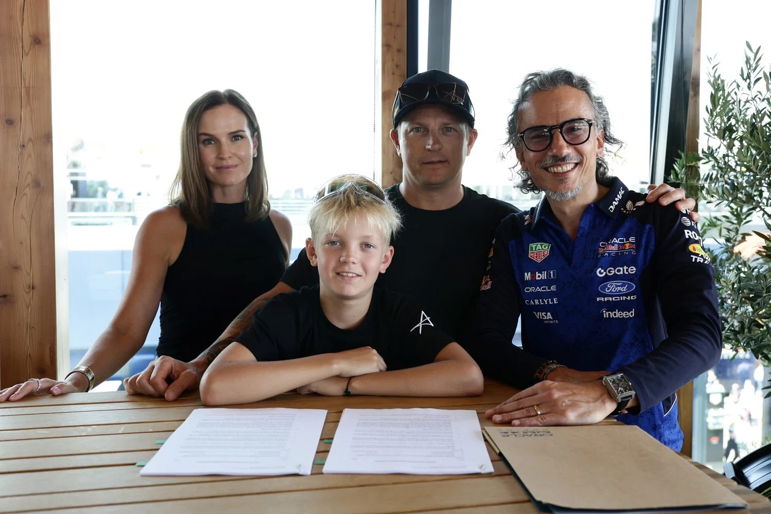 Räikkönen Ailesi ve Laurent Mekies, Red Bull Takım patronu