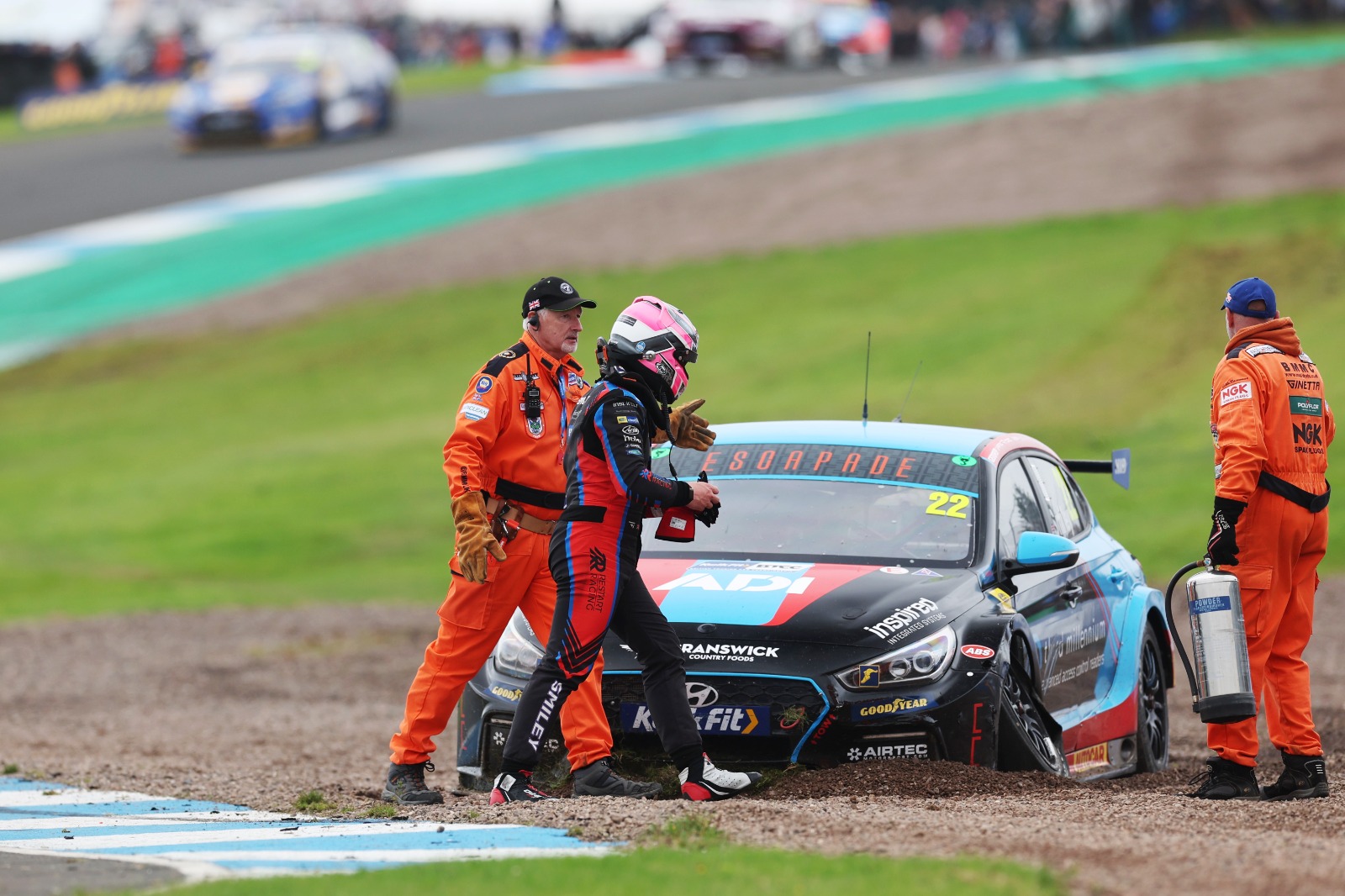 Smiley getting pinged for track limits...