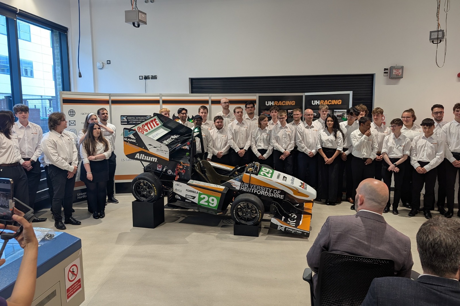 UH29 was unveiled in Hertfordshire's new engineering block